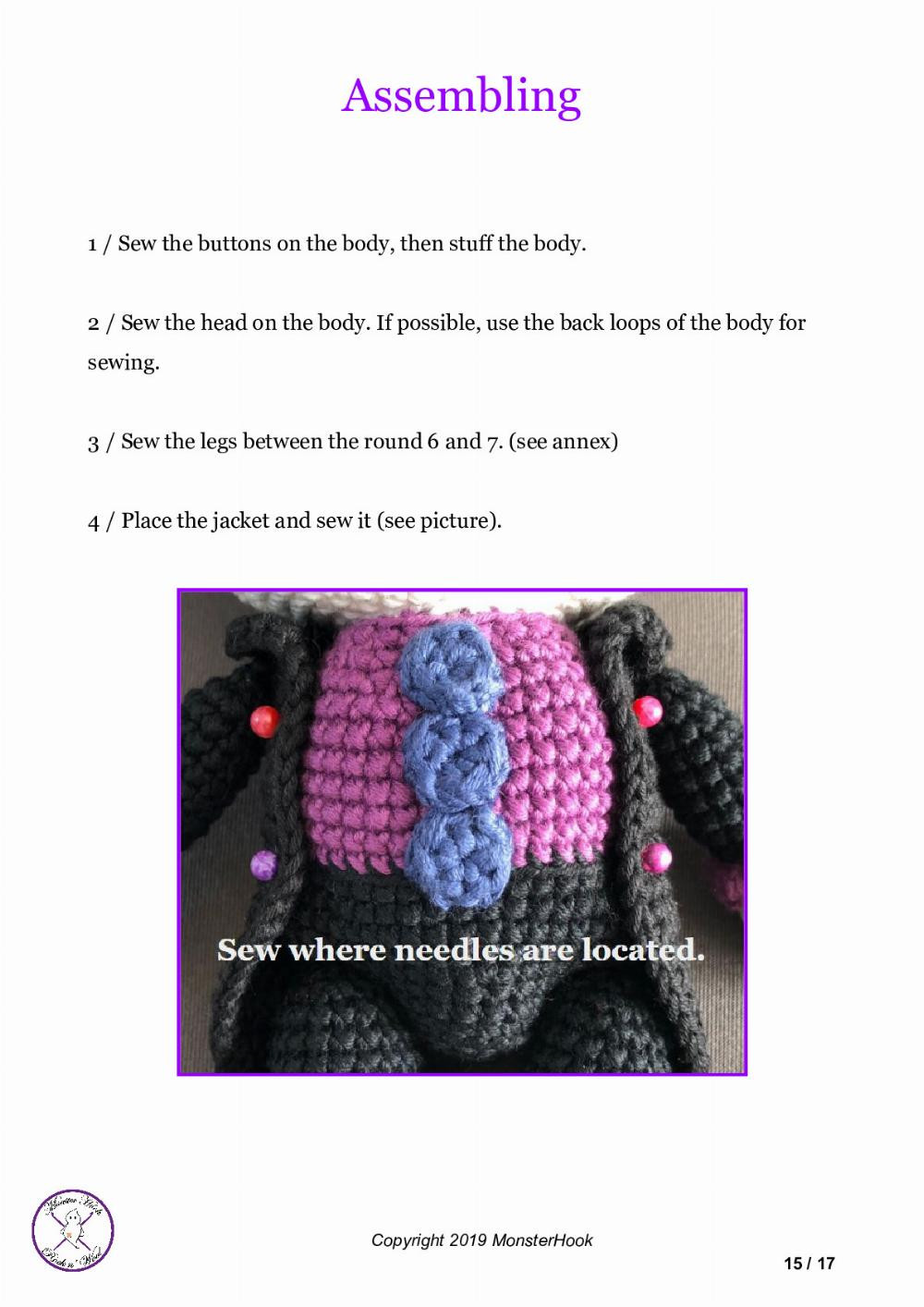 Skeleton doll crochet pattern