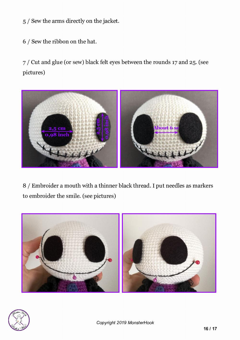 Skeleton doll crochet pattern