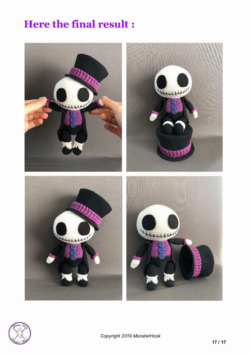 Skeleton doll crochet pattern