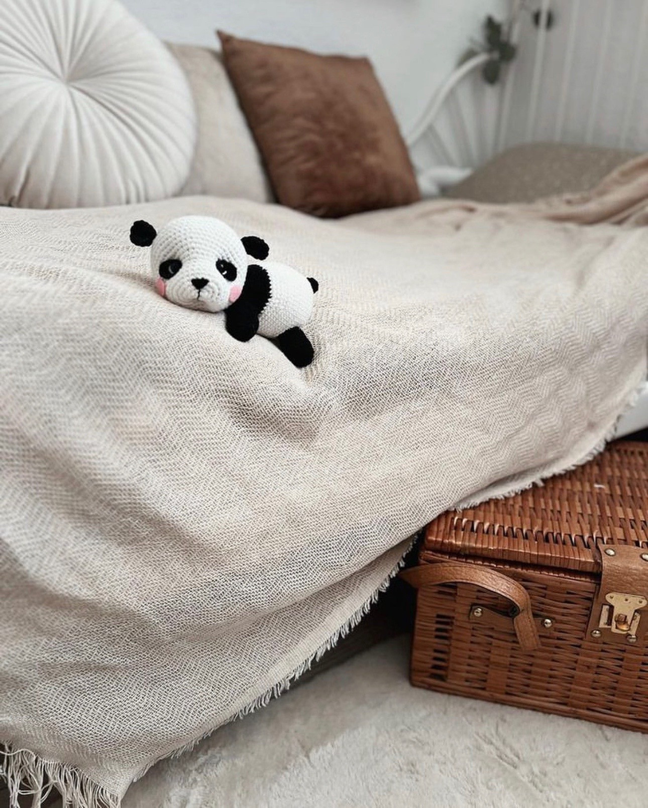 Sleeping panda bear crochet pattern