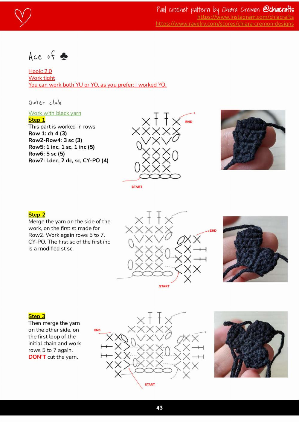 Soldier Cards Crochet Pattern