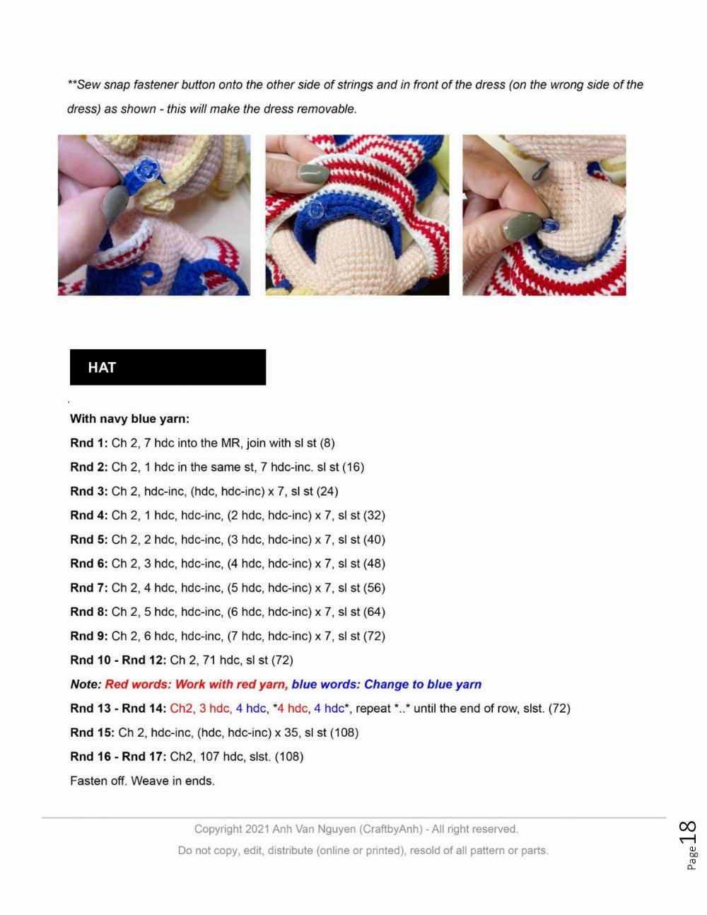 sophia the american doll amigurumi doll pattern