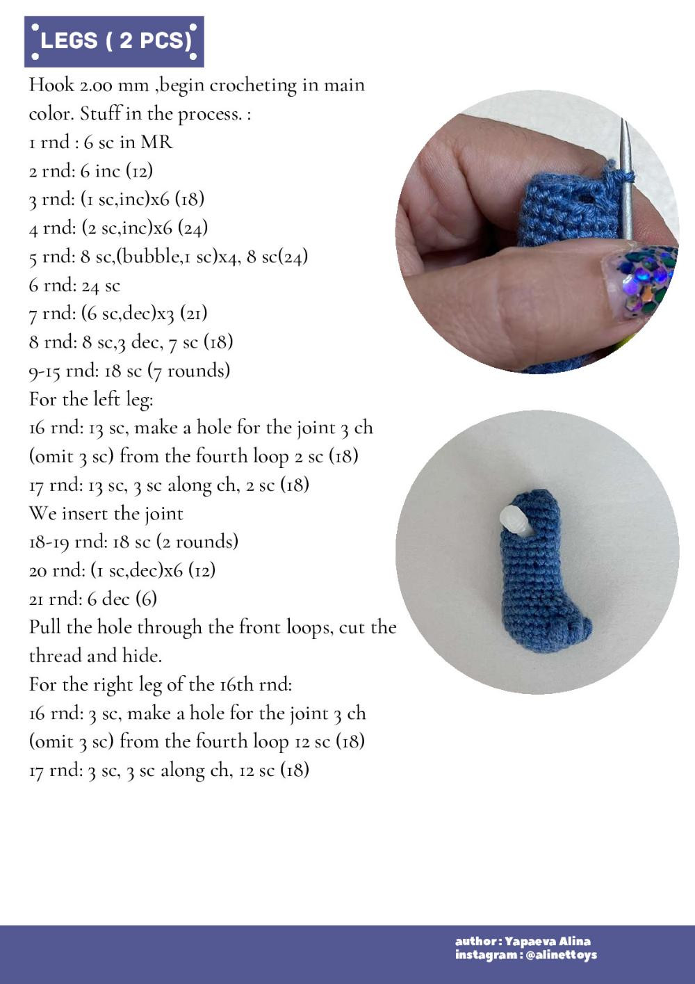 STITCH crochet pattern with a chick