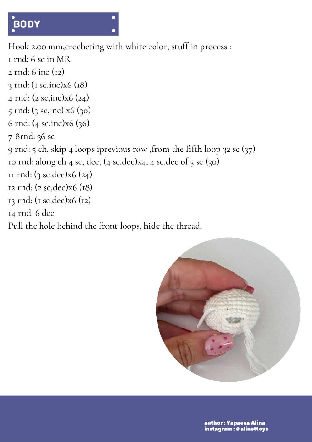 STITCH crochet pattern with a chick