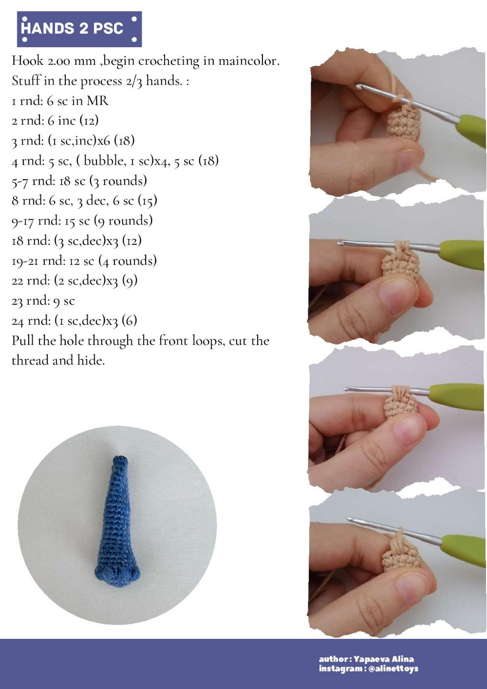 STITCH crochet pattern with a chick