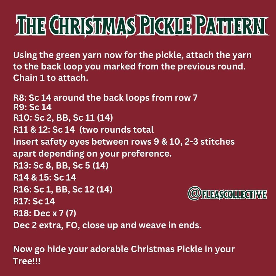 the christmas pickle no sew crochet pattern