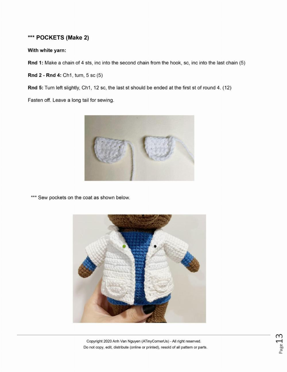 the female doctor bear crochet pattern