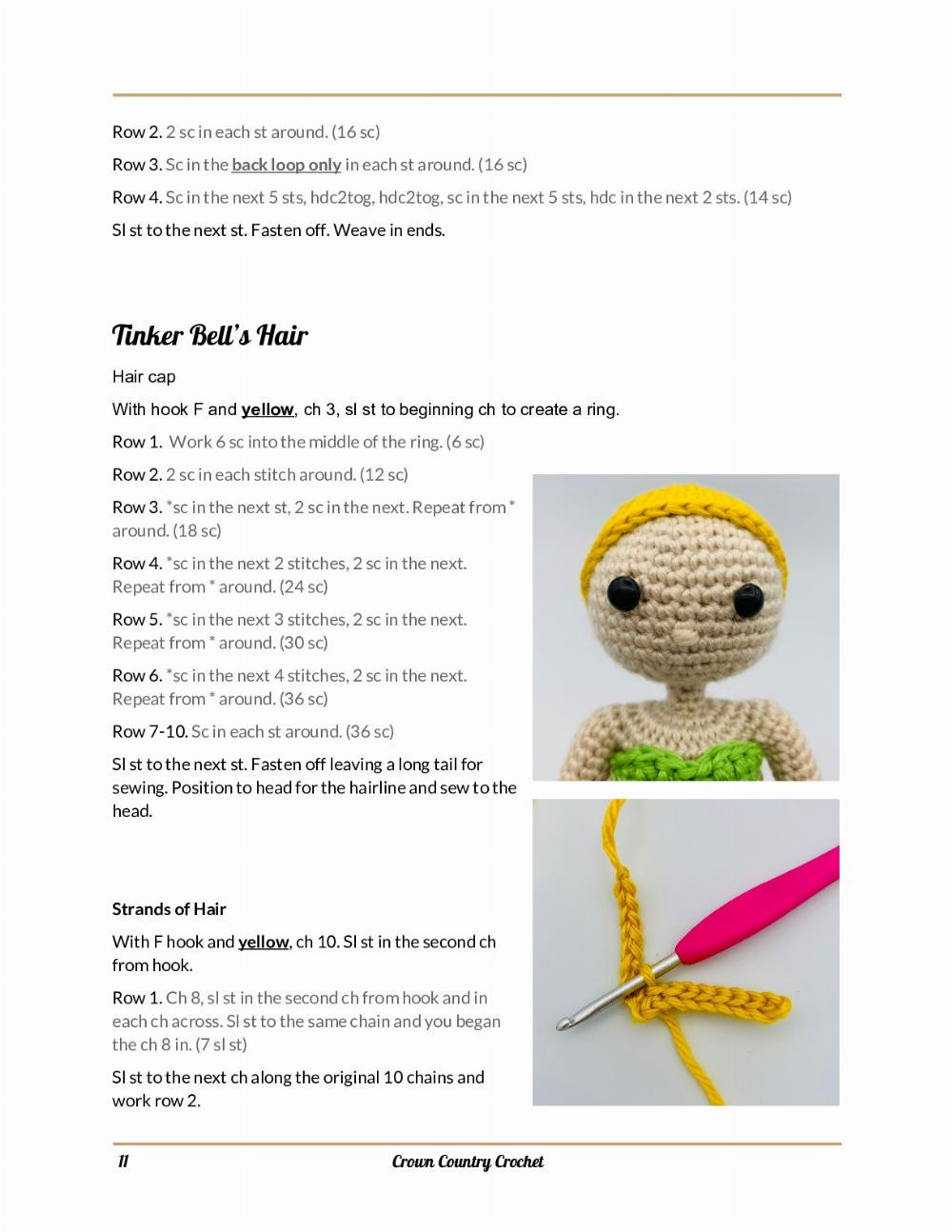 tinker bell crochet pattern