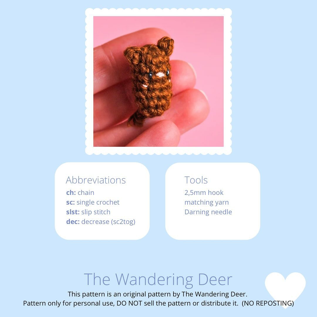 tiny plush free pattern the wandering deer