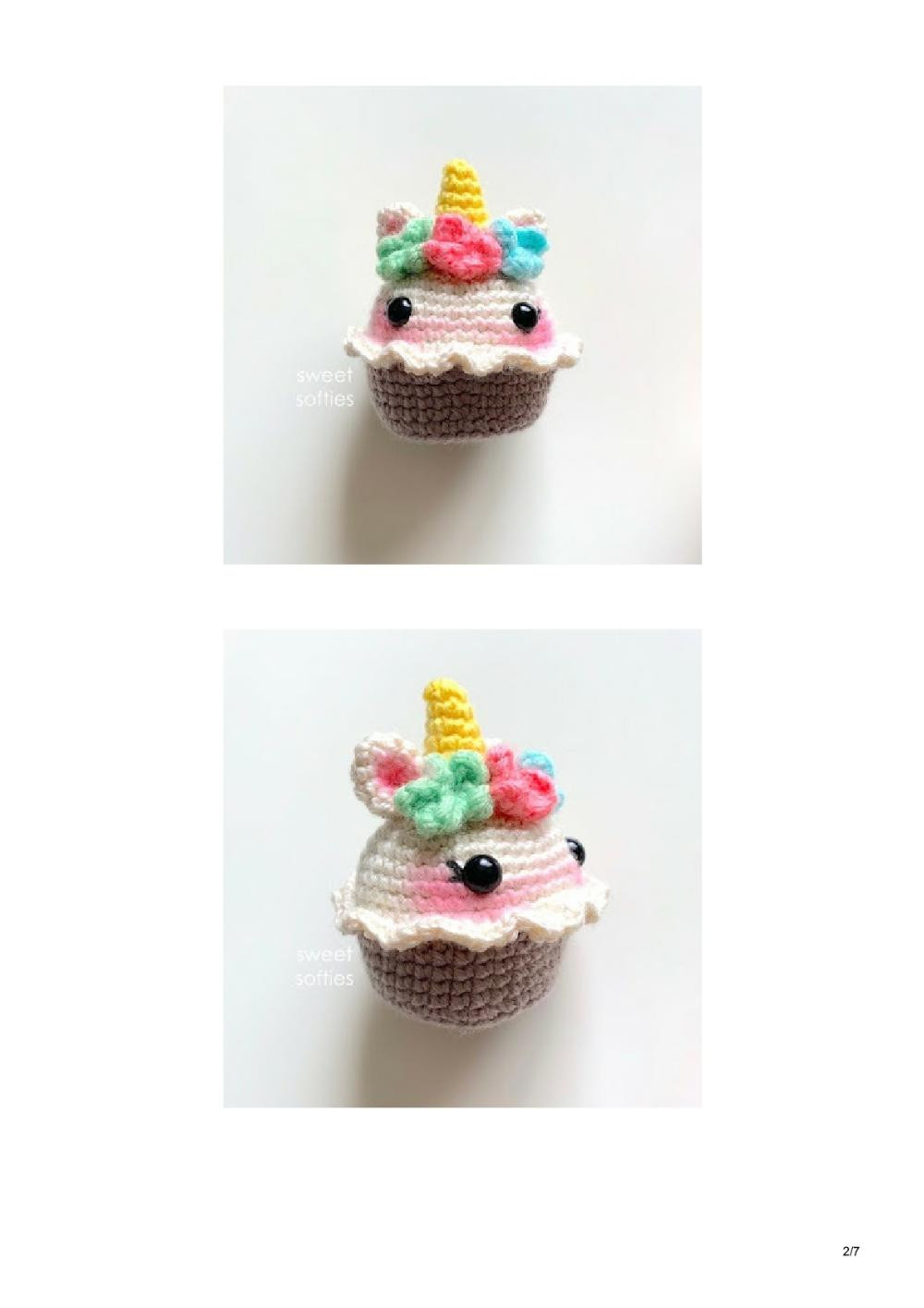 Unicorn Floral Cupcake (Free Crochet Pattern)