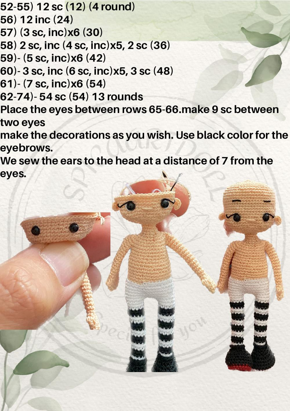 Wednesday Miniature Doll Pattern