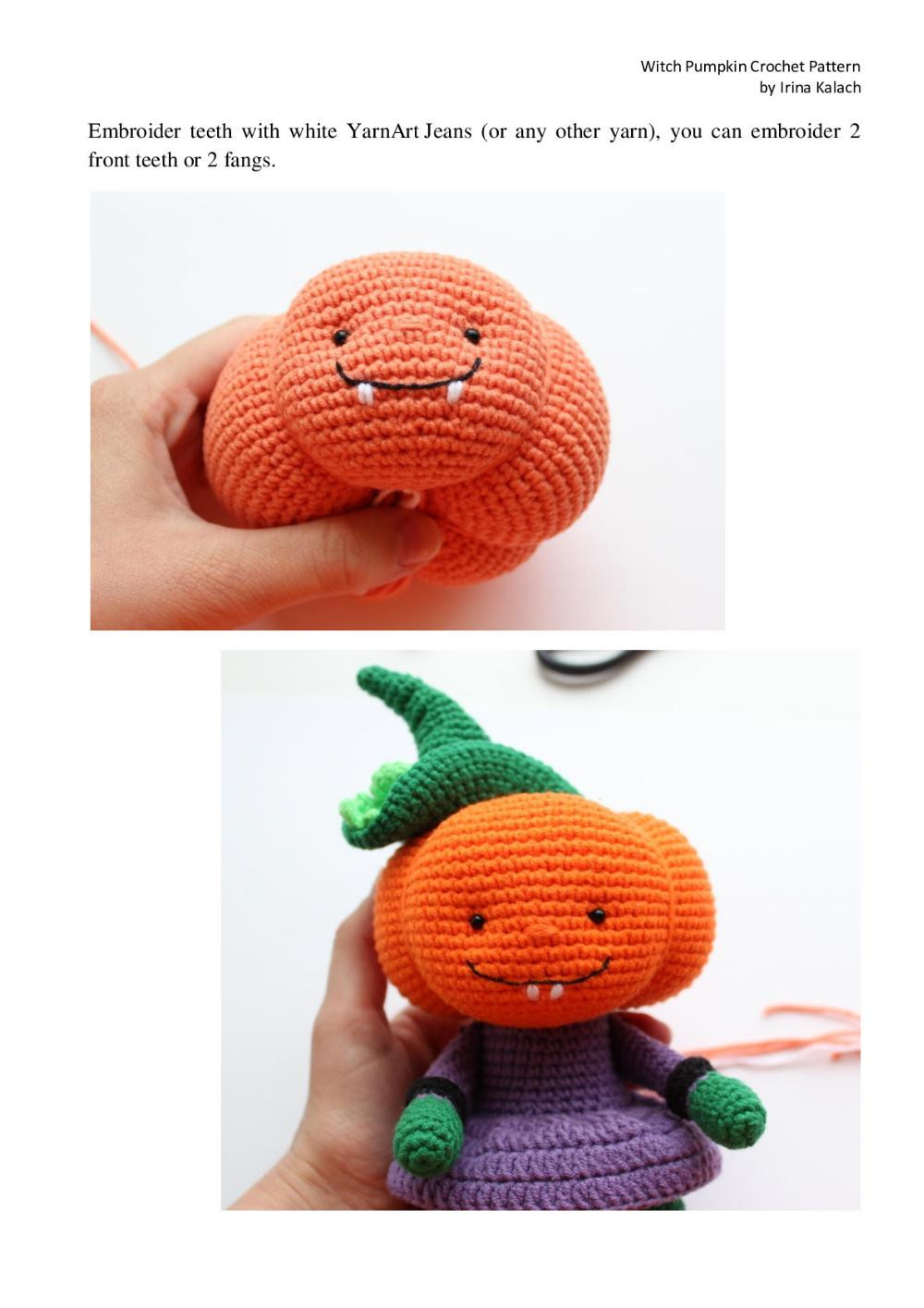 Witch Pumpkin Crochet Pattern