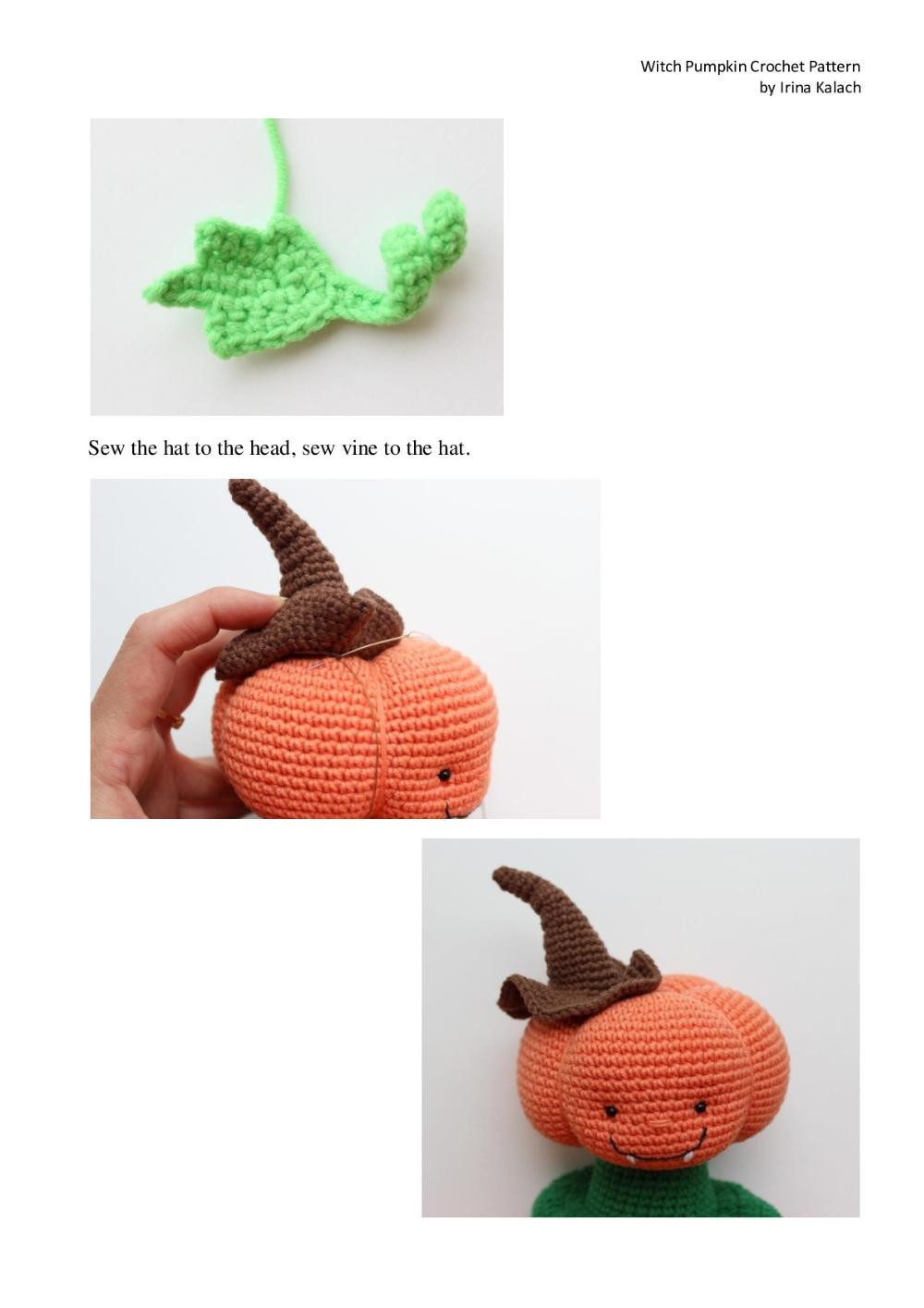 Witch Pumpkin Crochet Pattern