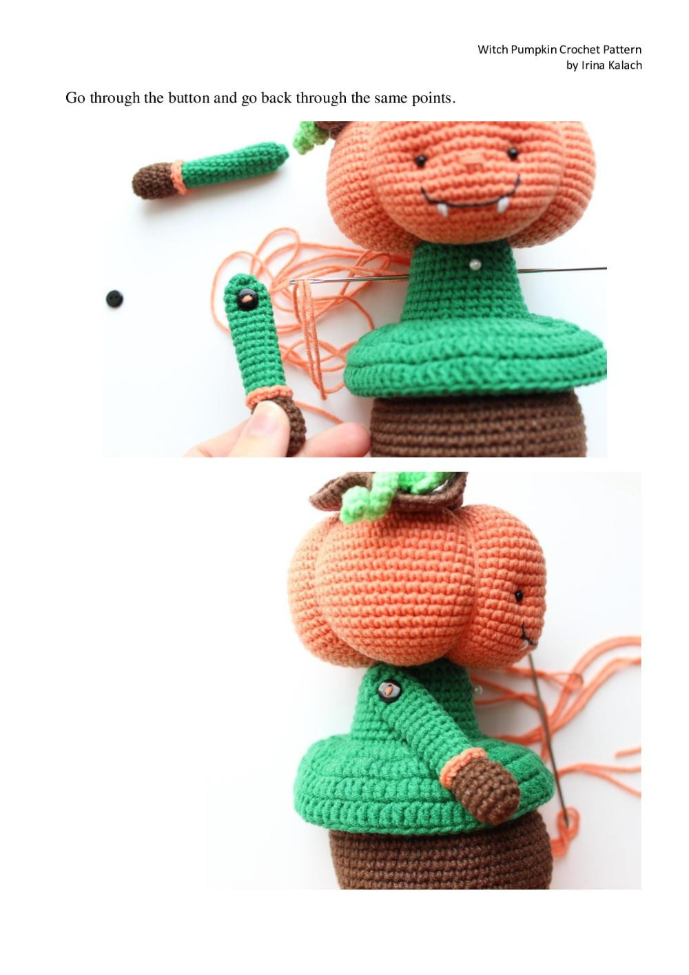 Witch Pumpkin Crochet Pattern