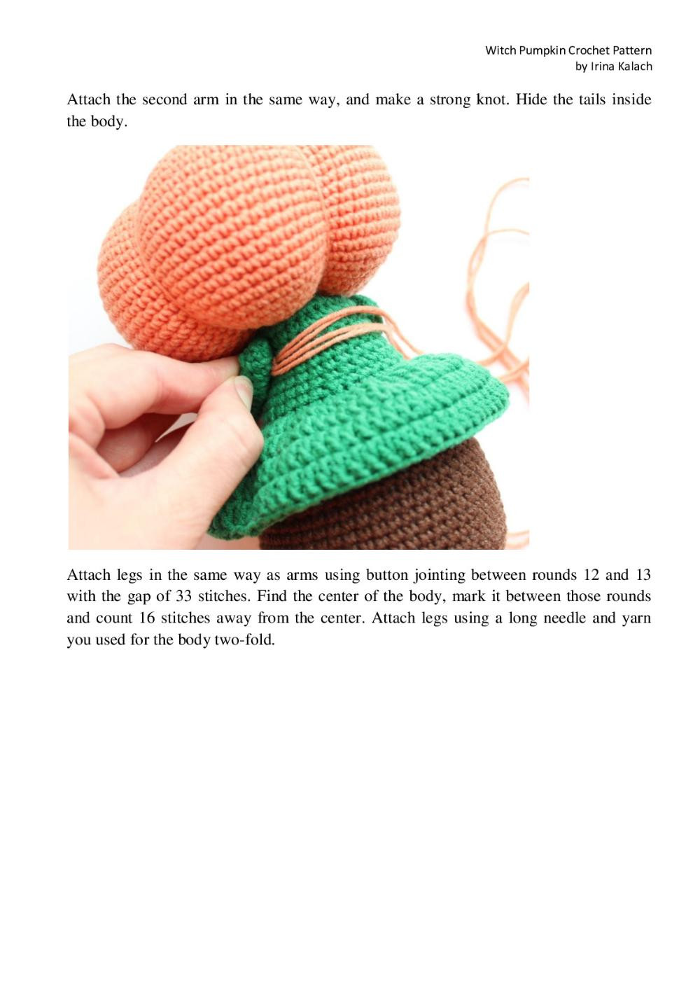 Witch Pumpkin Crochet Pattern