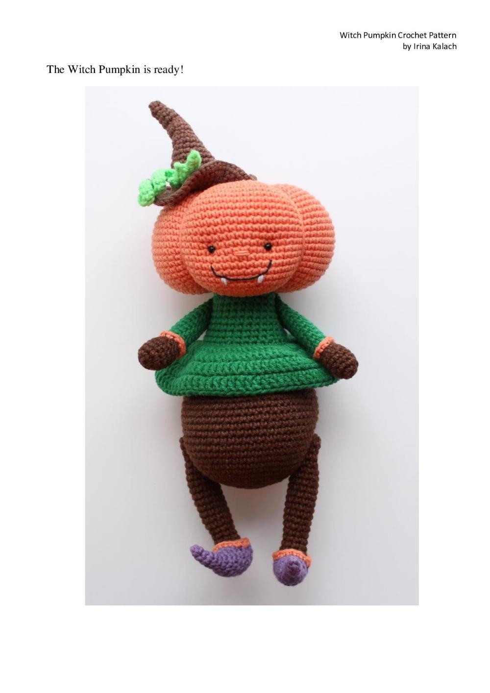 Witch Pumpkin Crochet Pattern