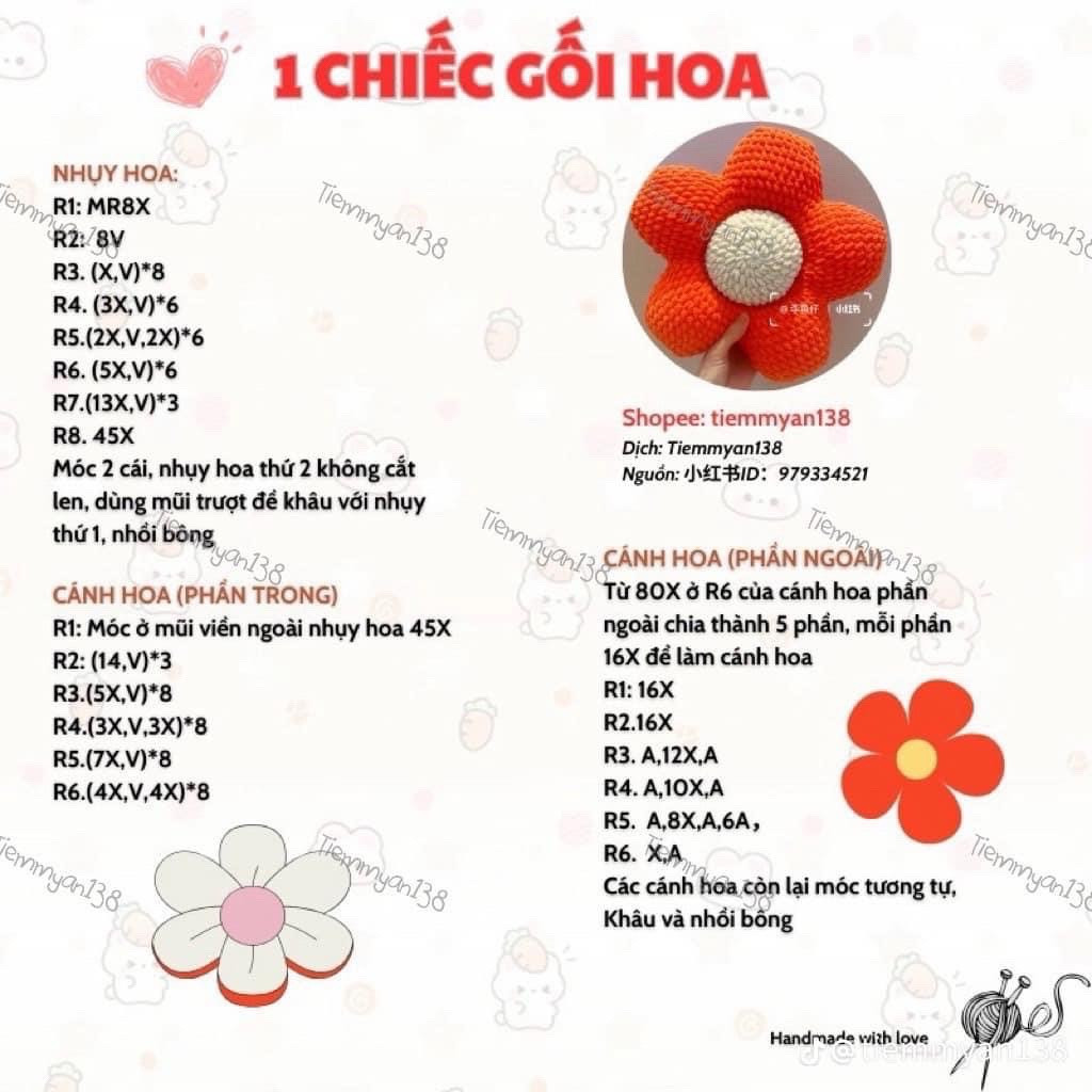 1 Chiếc gối hoa