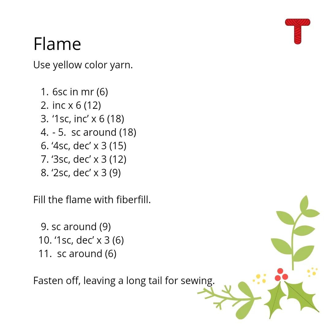 Add a candle to your Christmas decorations 🕯️ with our free pattern ☺️