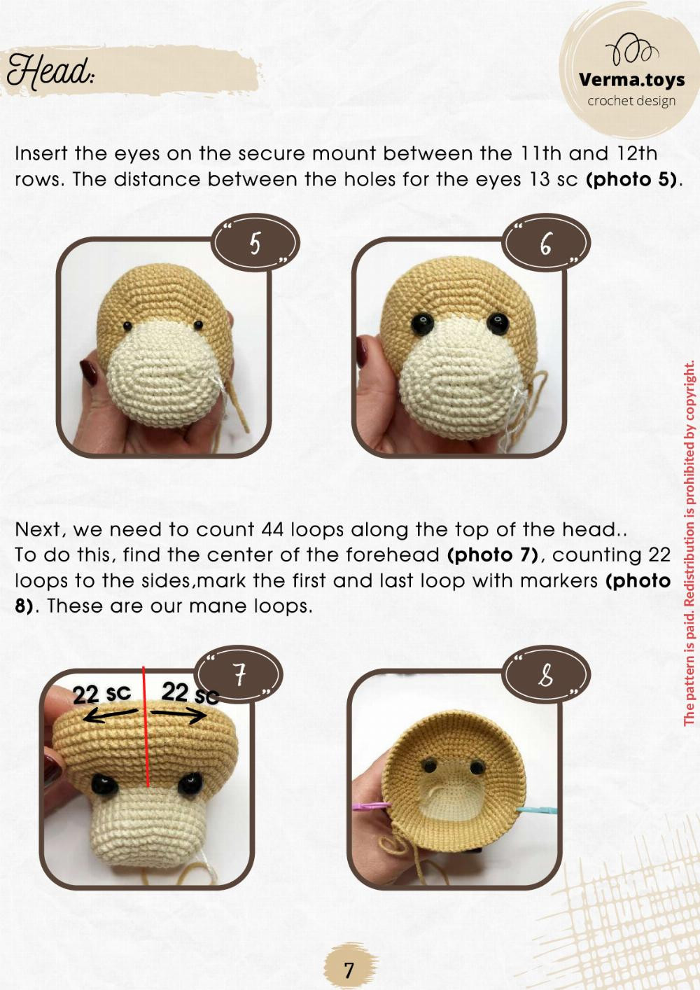 alain the lion, lion and camera crochet pattern