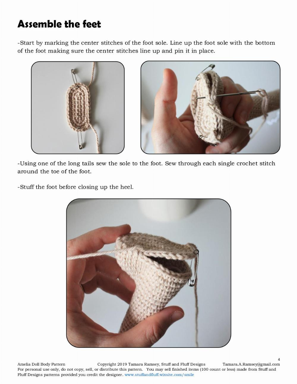 amelia doll body crochet pattern