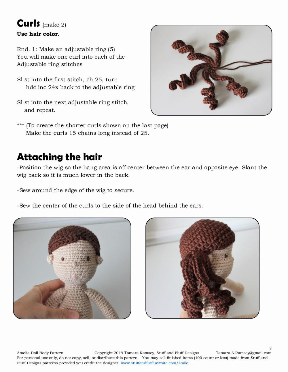 amelia doll body crochet pattern