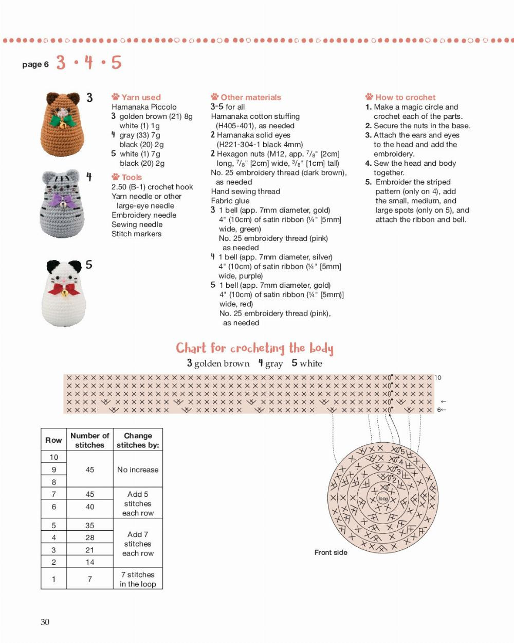 AMIGURUMI CATS Crochet Sweet Kitties the Japanese Way BOUTIQUE-SHA TUTTL E Publishing Tokyo Rutland