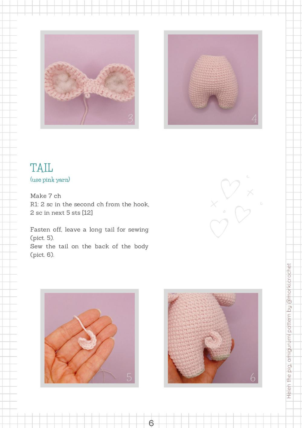 AMIGURUMI Helen the pig CROCHET PATTERN