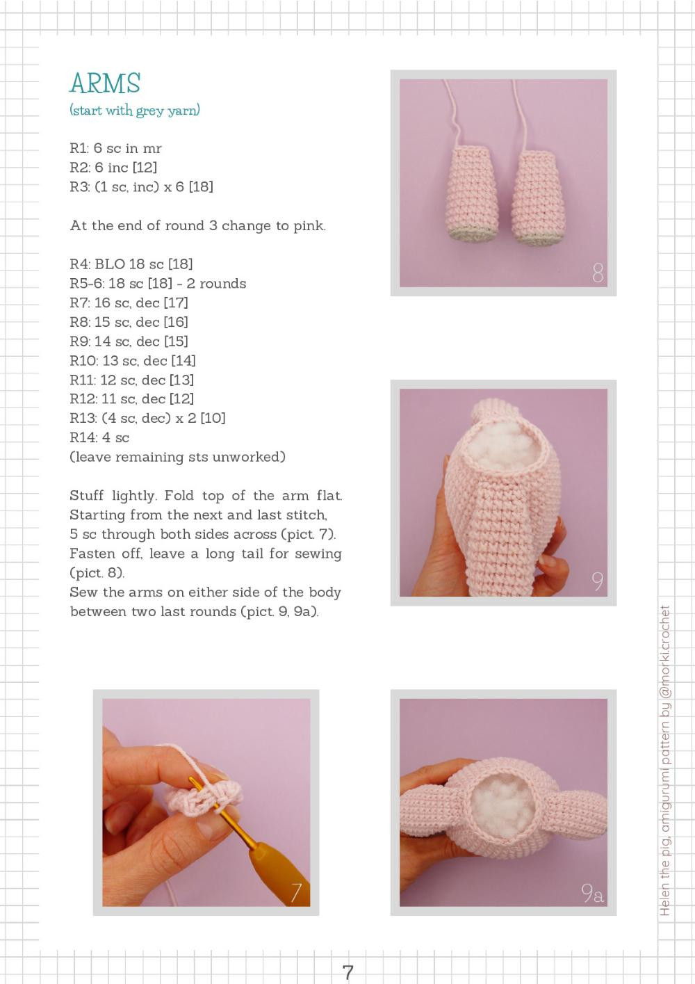 AMIGURUMI Helen the pig CROCHET PATTERN