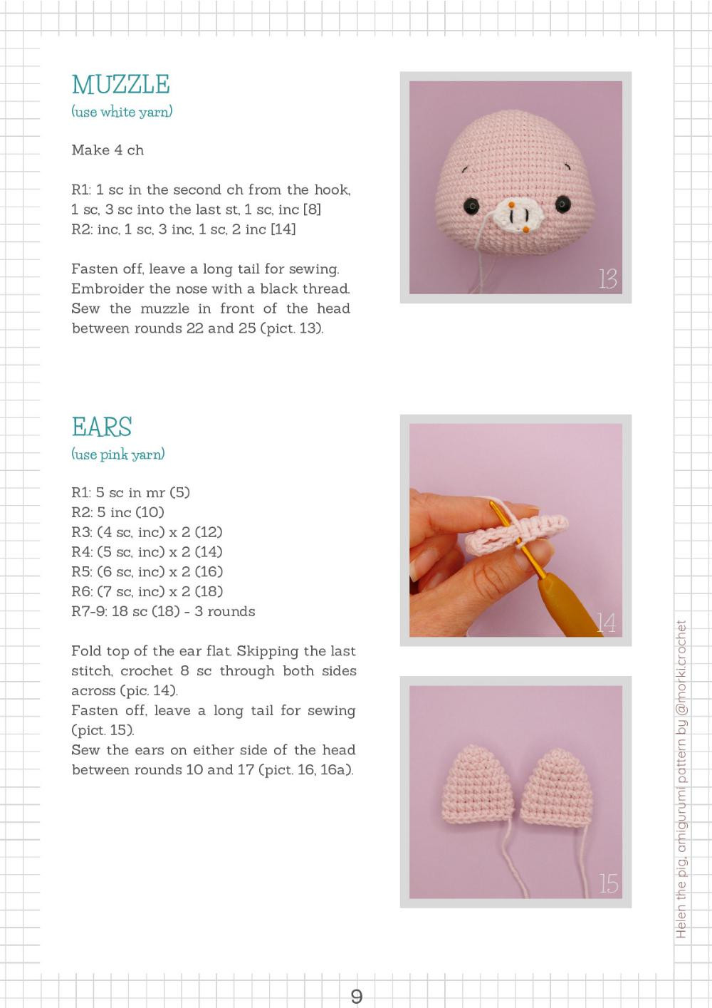 AMIGURUMI Helen the pig CROCHET PATTERN