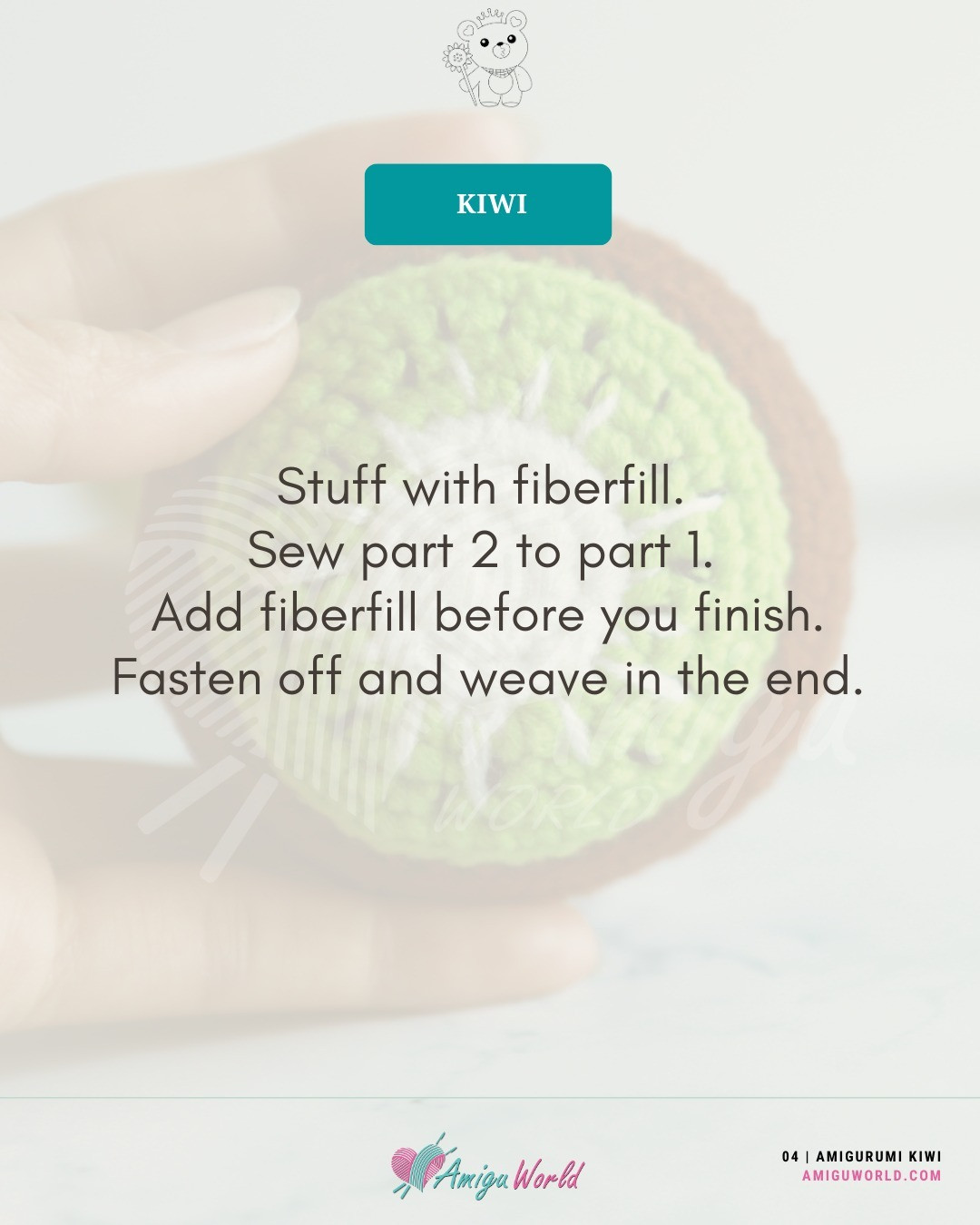 Amigurumi Kiwi Free Crochet Pattern