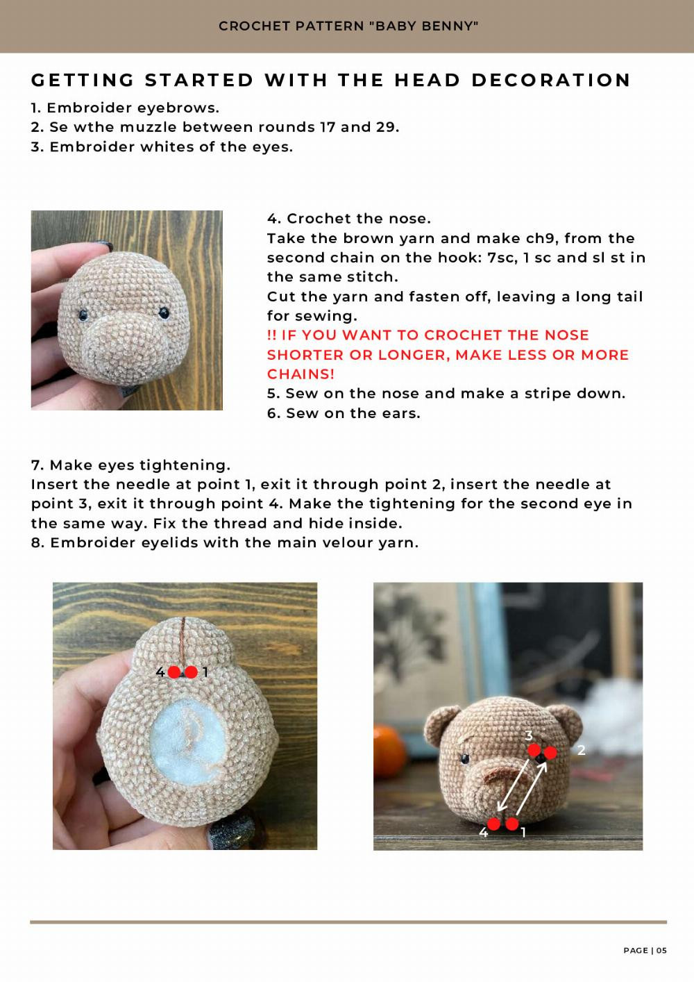 BABY BENNY CROCHET TOY PATTERN bear