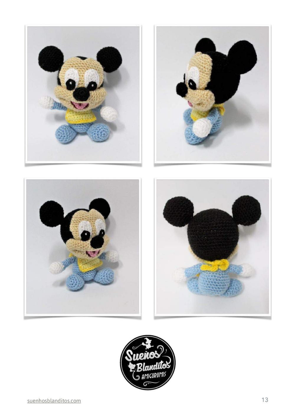 baby disney 6 amigurumi patterns, baby mickey, baby minnie, baby donald, baby daisy, baby pluto, baby goofy,