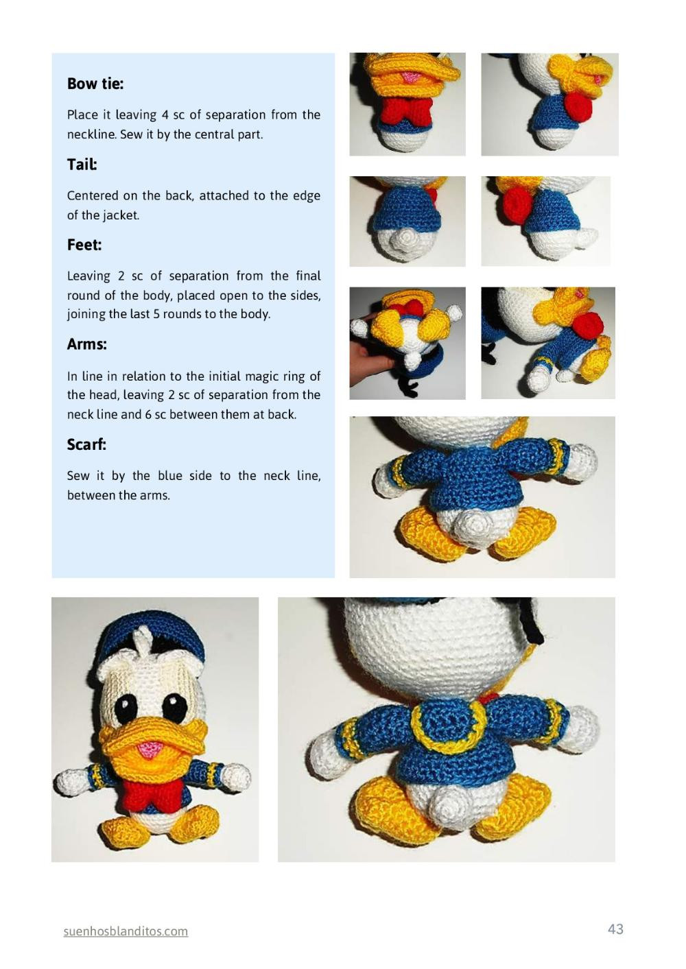 baby disney 6 amigurumi patterns, baby mickey, baby minnie, baby donald, baby daisy, baby pluto, baby goofy,