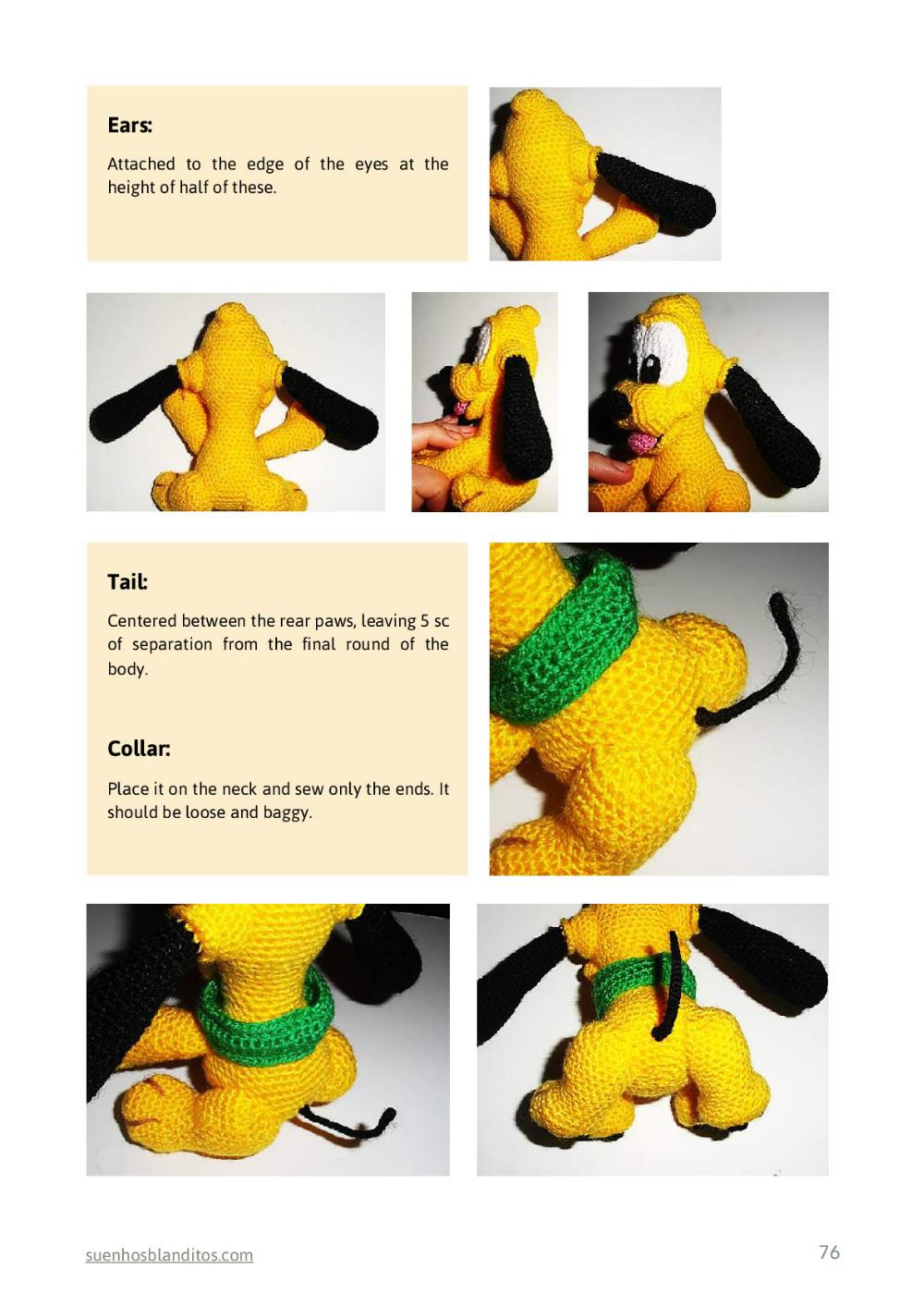 baby disney 6 amigurumi patterns, baby mickey, baby minnie, baby donald, baby daisy, baby pluto, baby goofy,