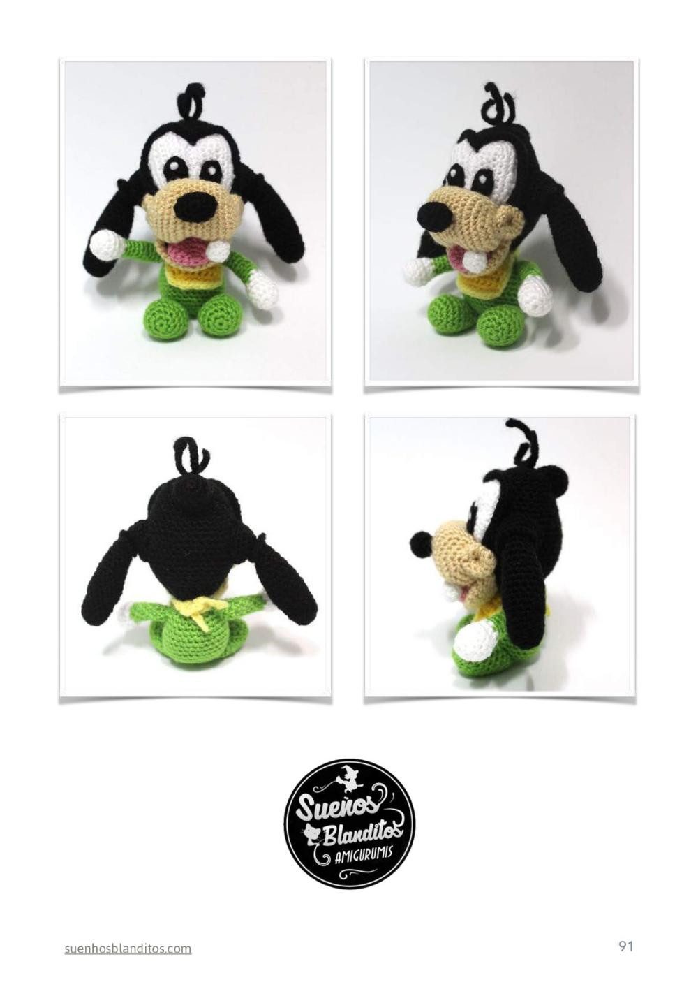 baby disney 6 amigurumi patterns, baby mickey, baby minnie, baby donald, baby daisy, baby pluto, baby goofy,