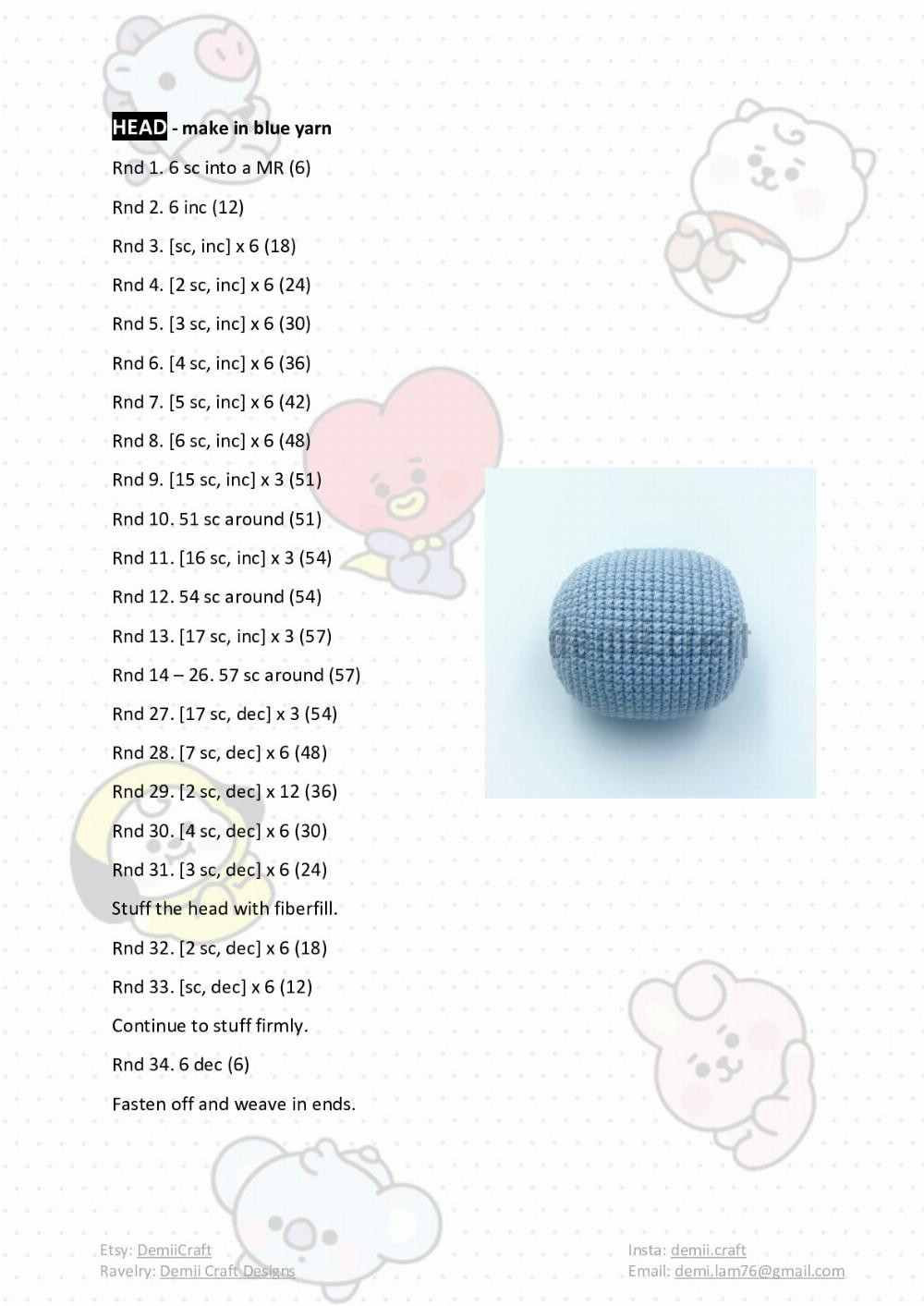 BABY MANG crochet pattern