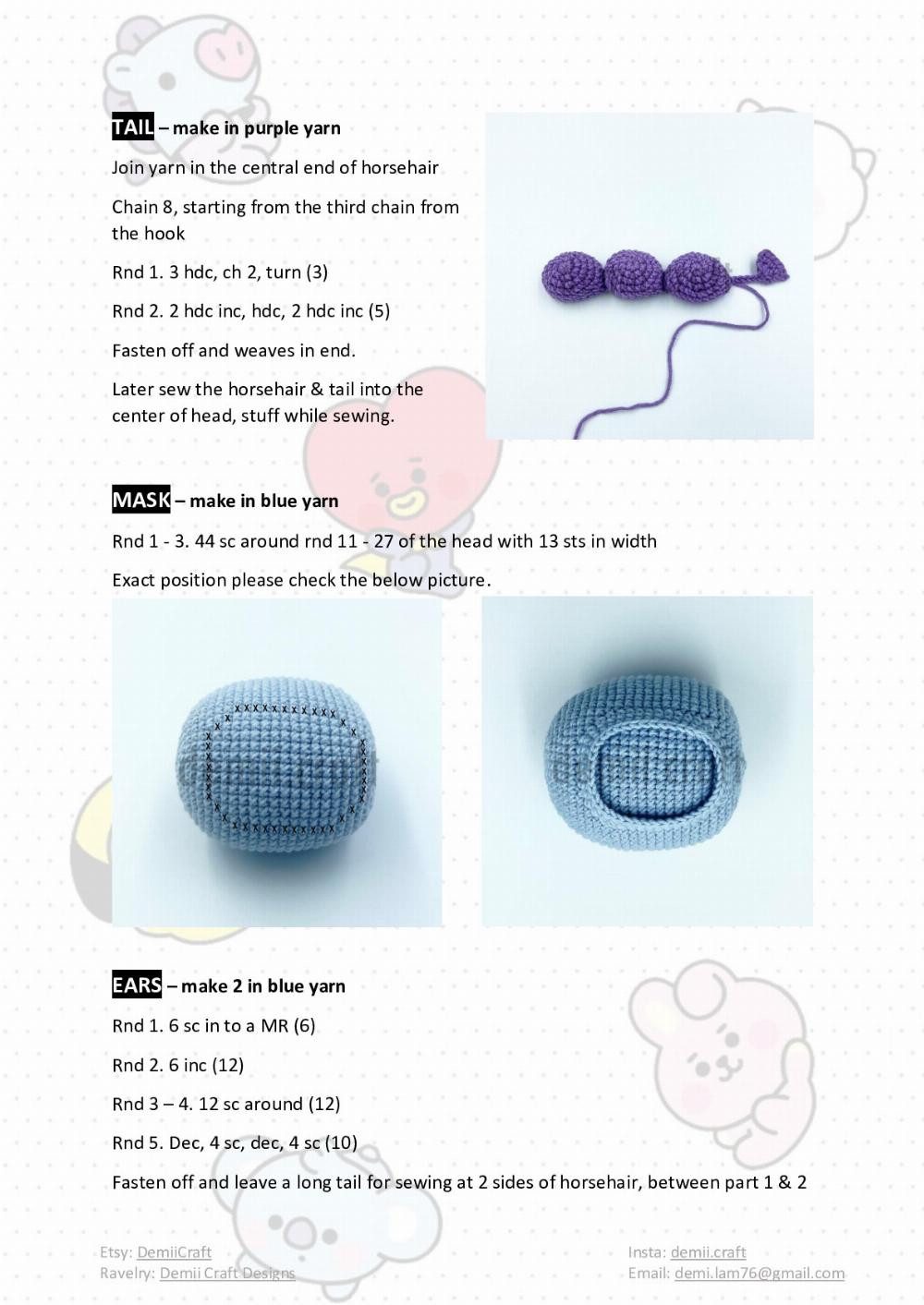 BABY MANG crochet pattern