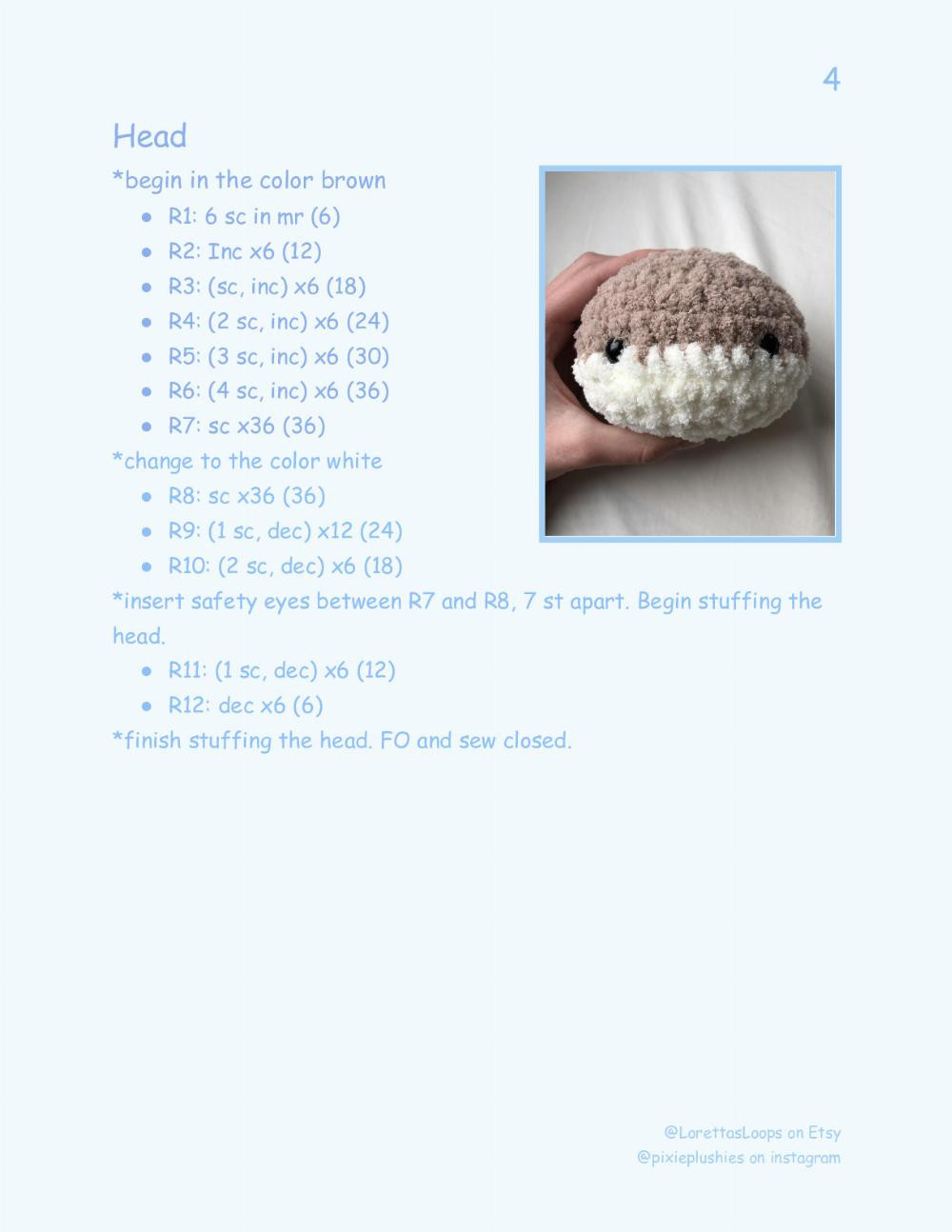 Baby Sea Otter Crochet Pattern