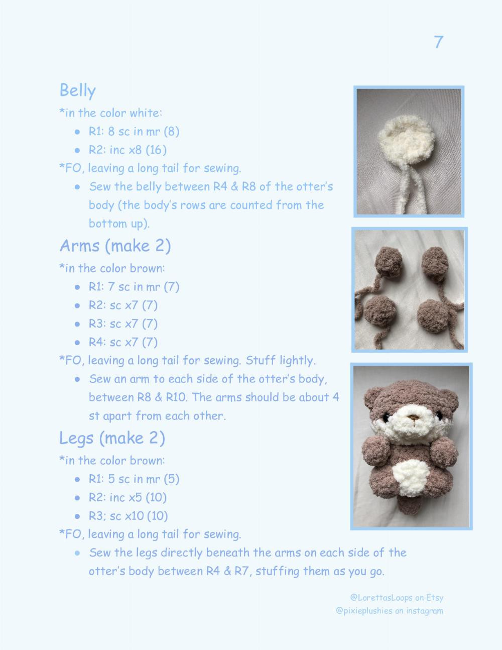 Baby Sea Otter Crochet Pattern