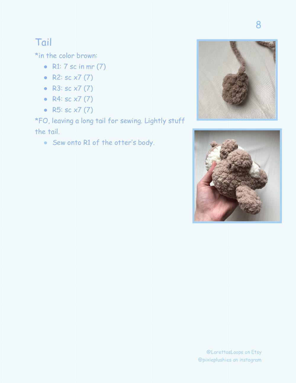 Baby Sea Otter Crochet Pattern