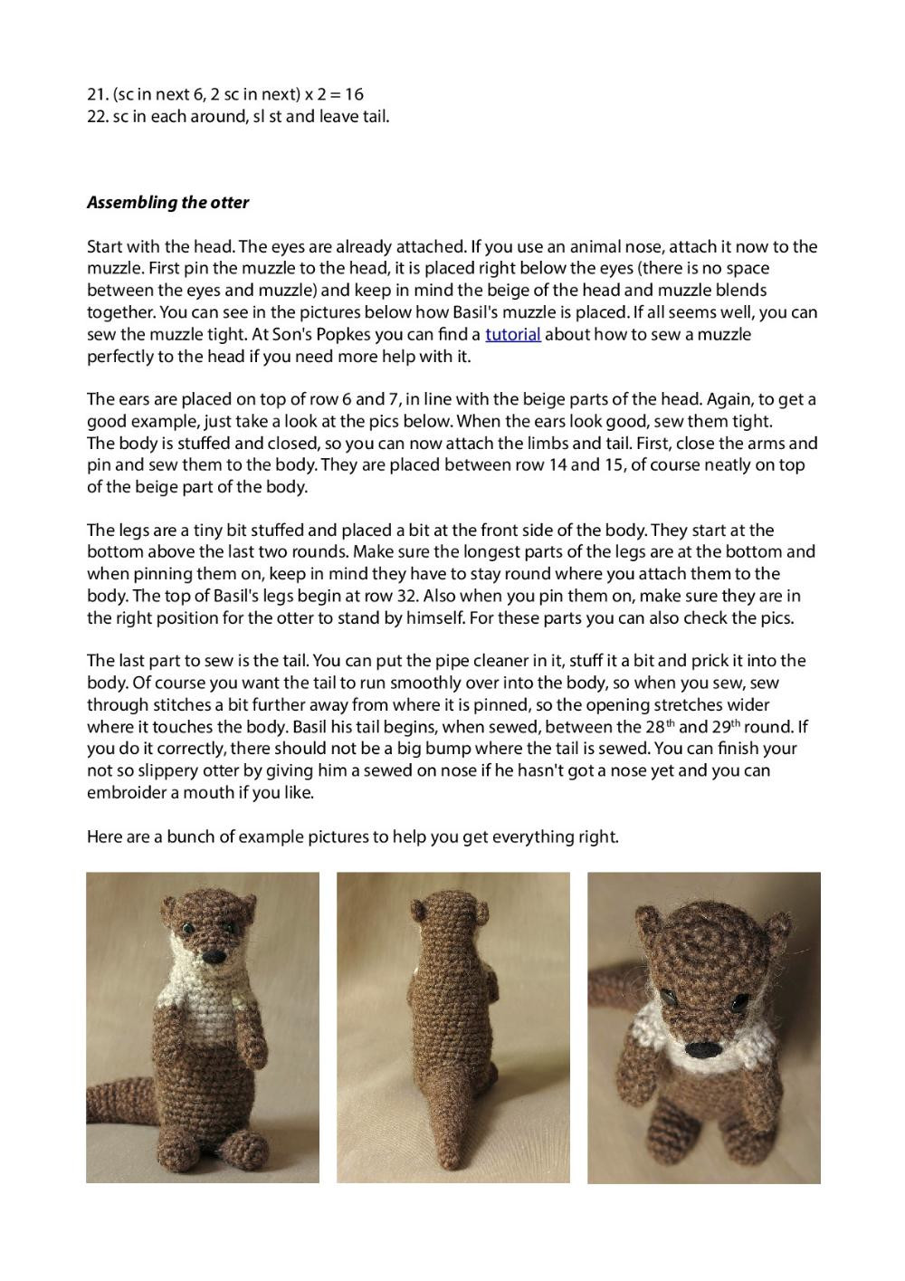 Basil, crochet otter pattern