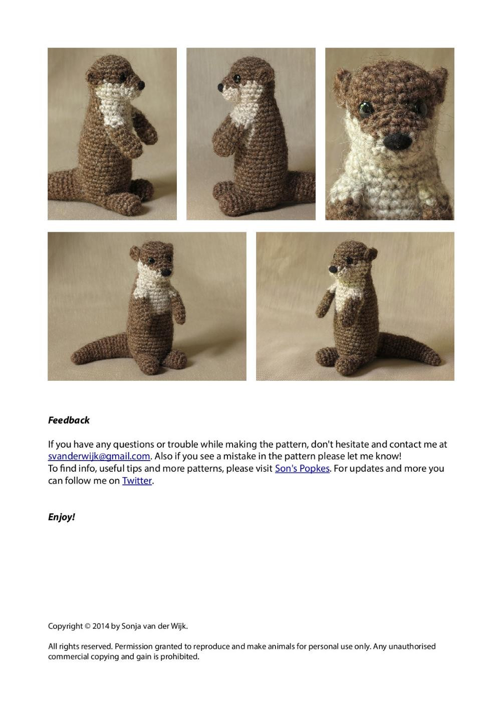 Basil, crochet otter pattern