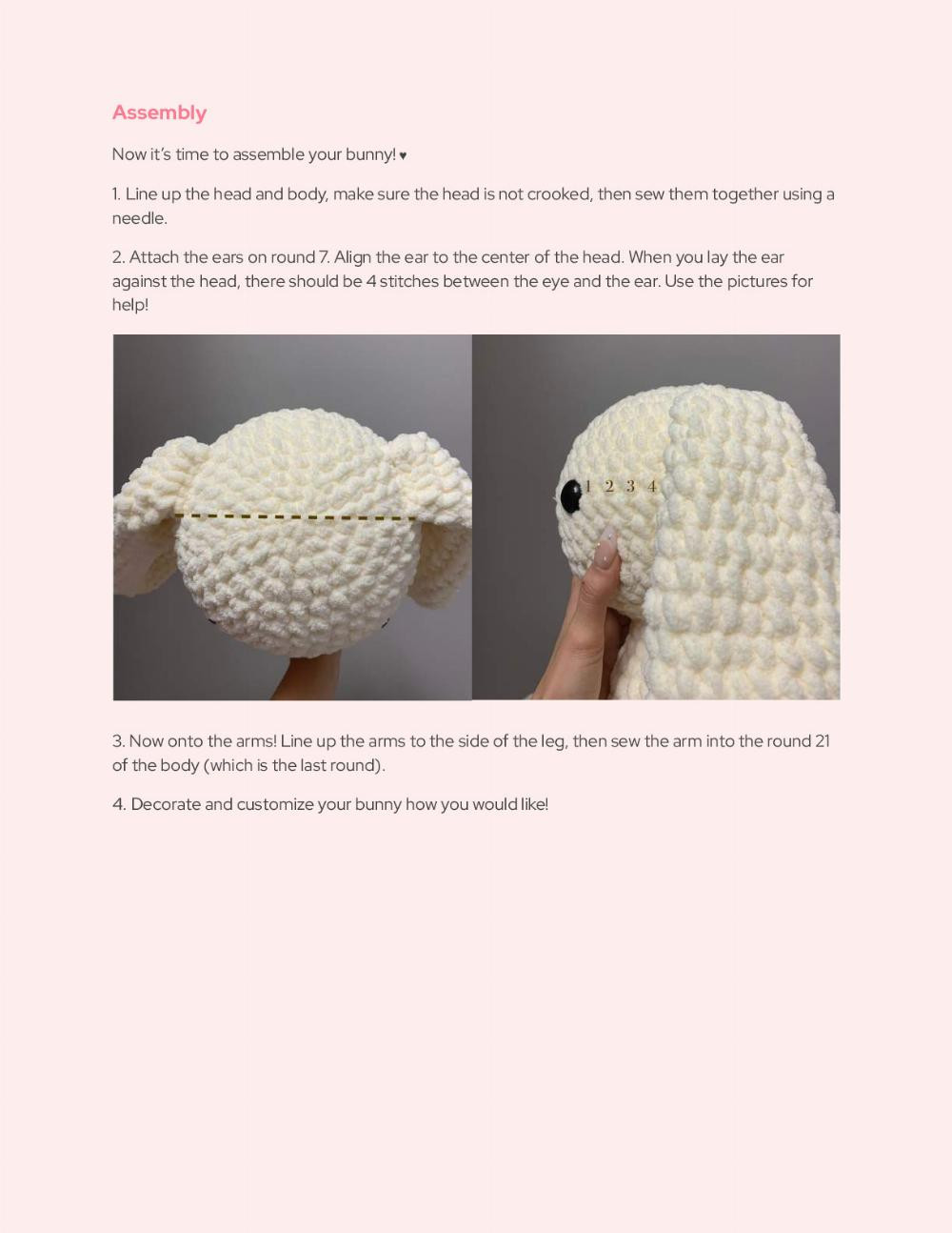 bunny pattern, crochet pattern RABBIT WEARING A HAT