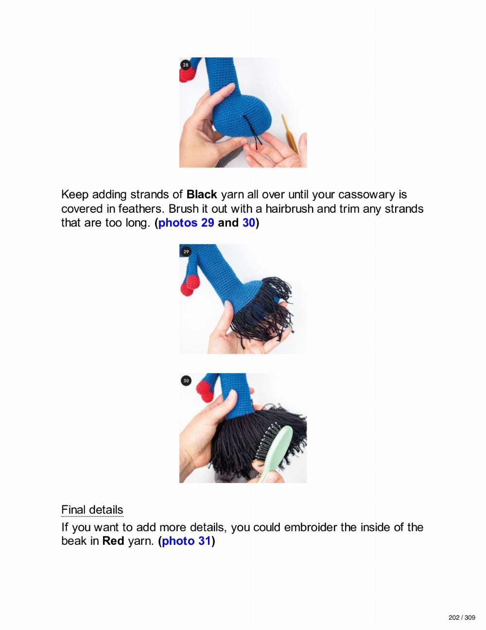 Cassowary crochet pattern