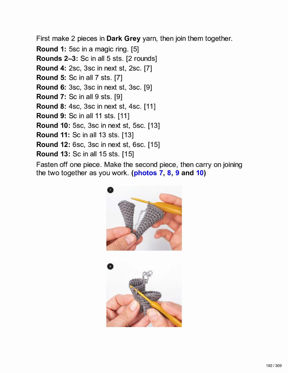 Cassowary crochet pattern