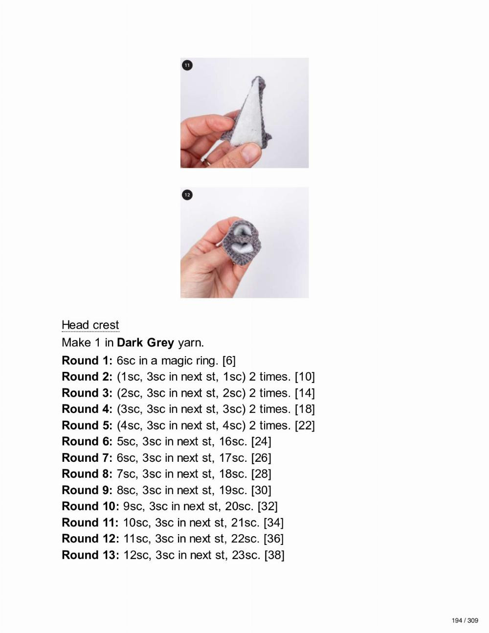 Cassowary crochet pattern