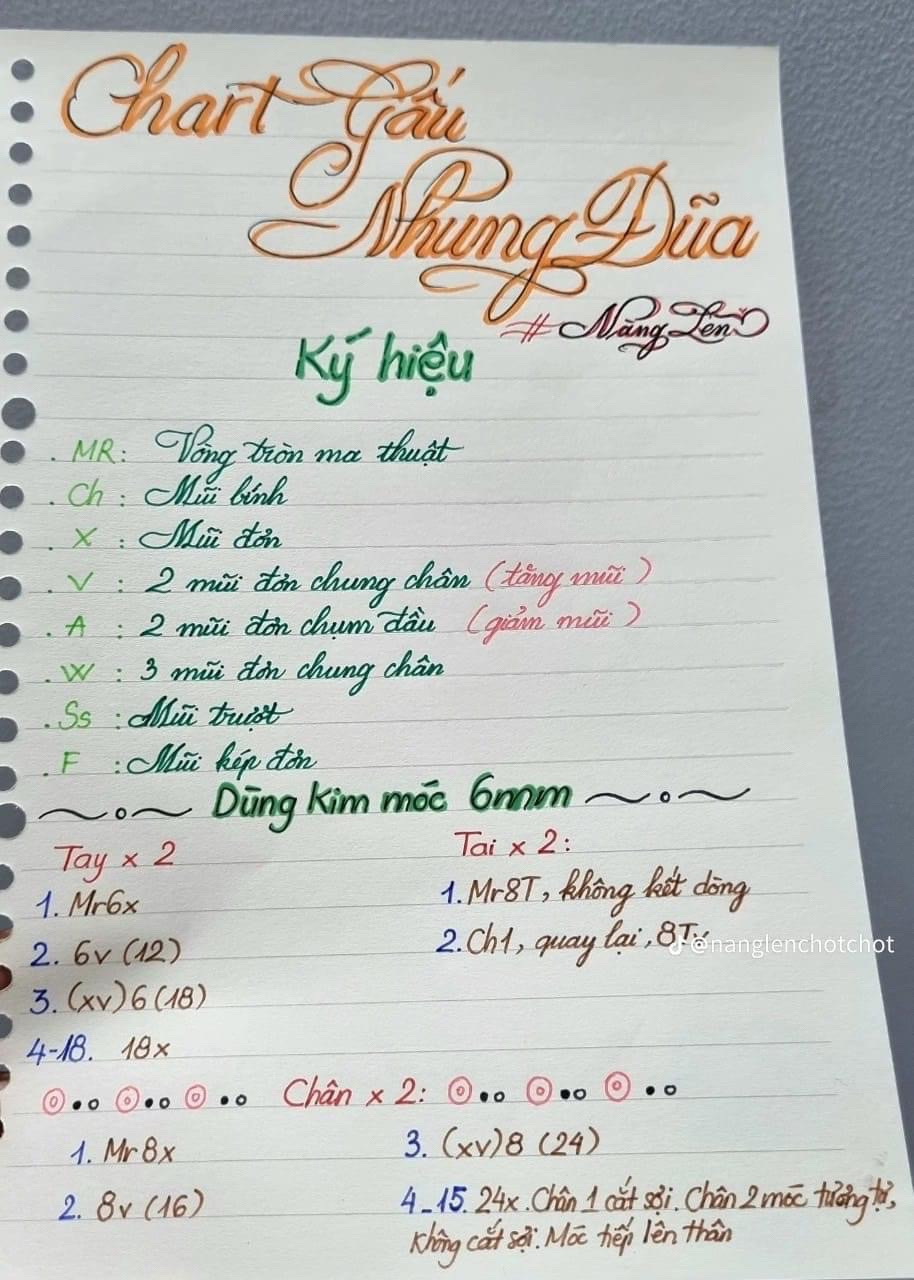 Chart gấu nhung đũa