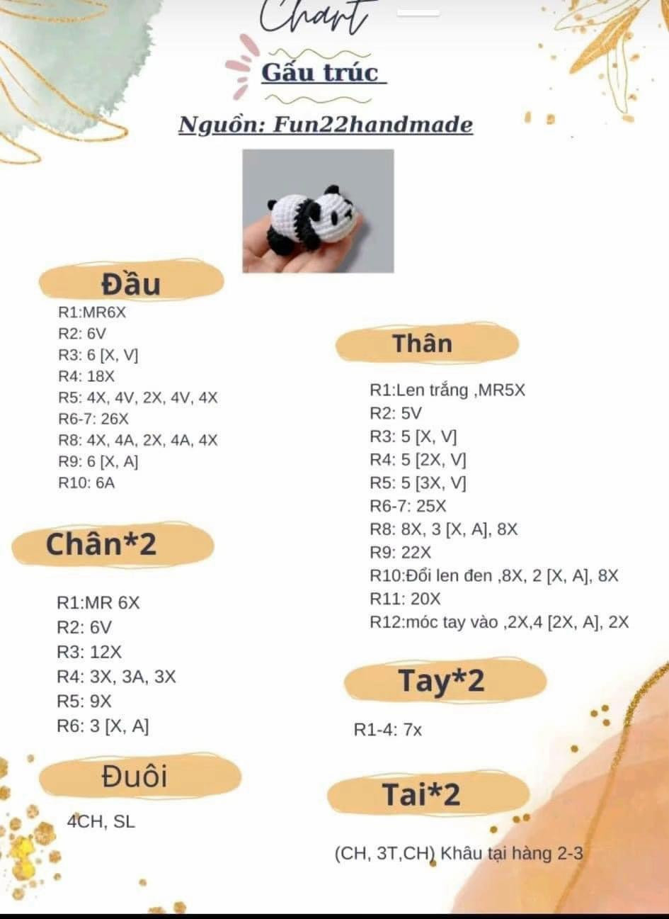 Chart gấu trúc mini