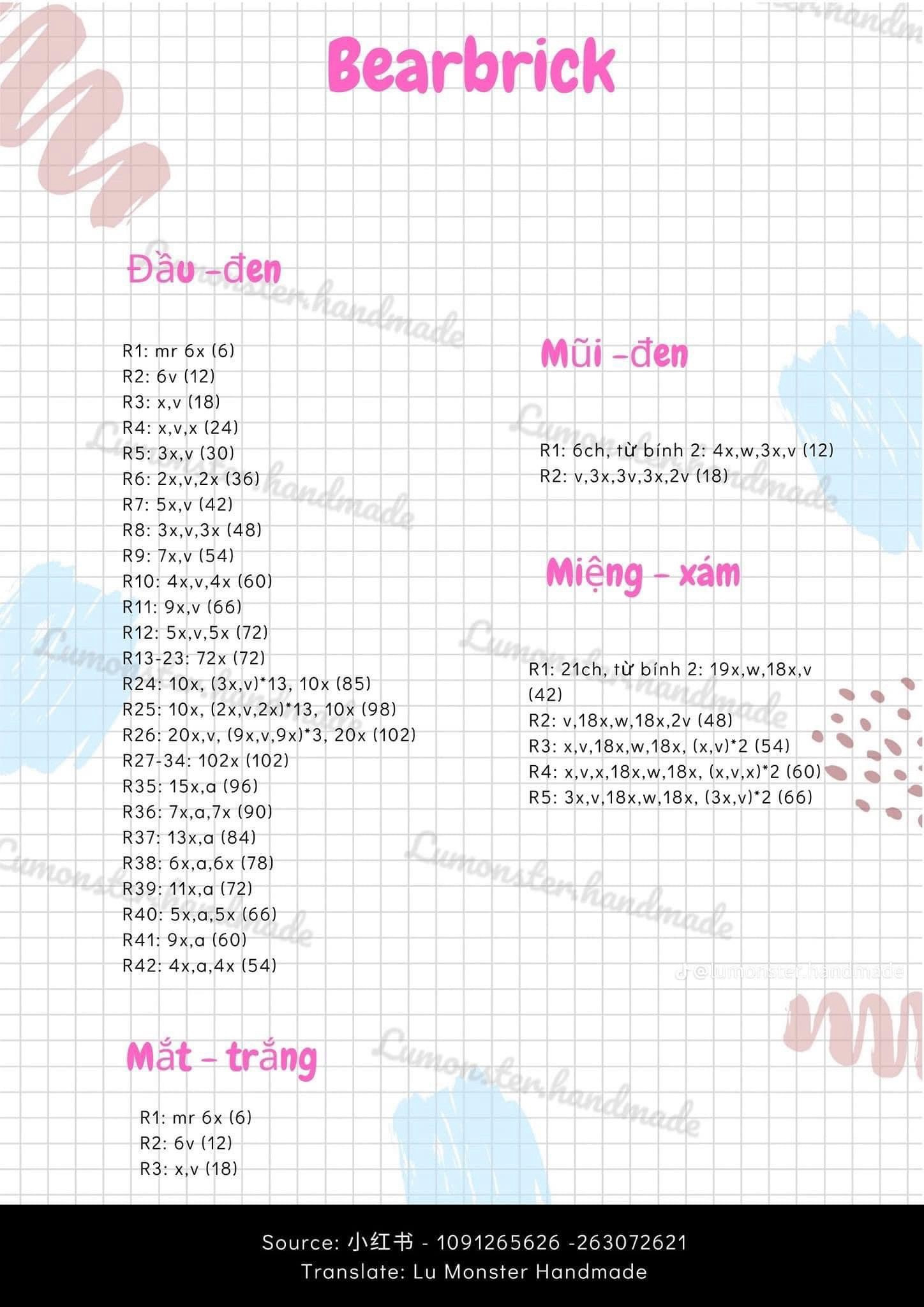 Chart móc bearbrick