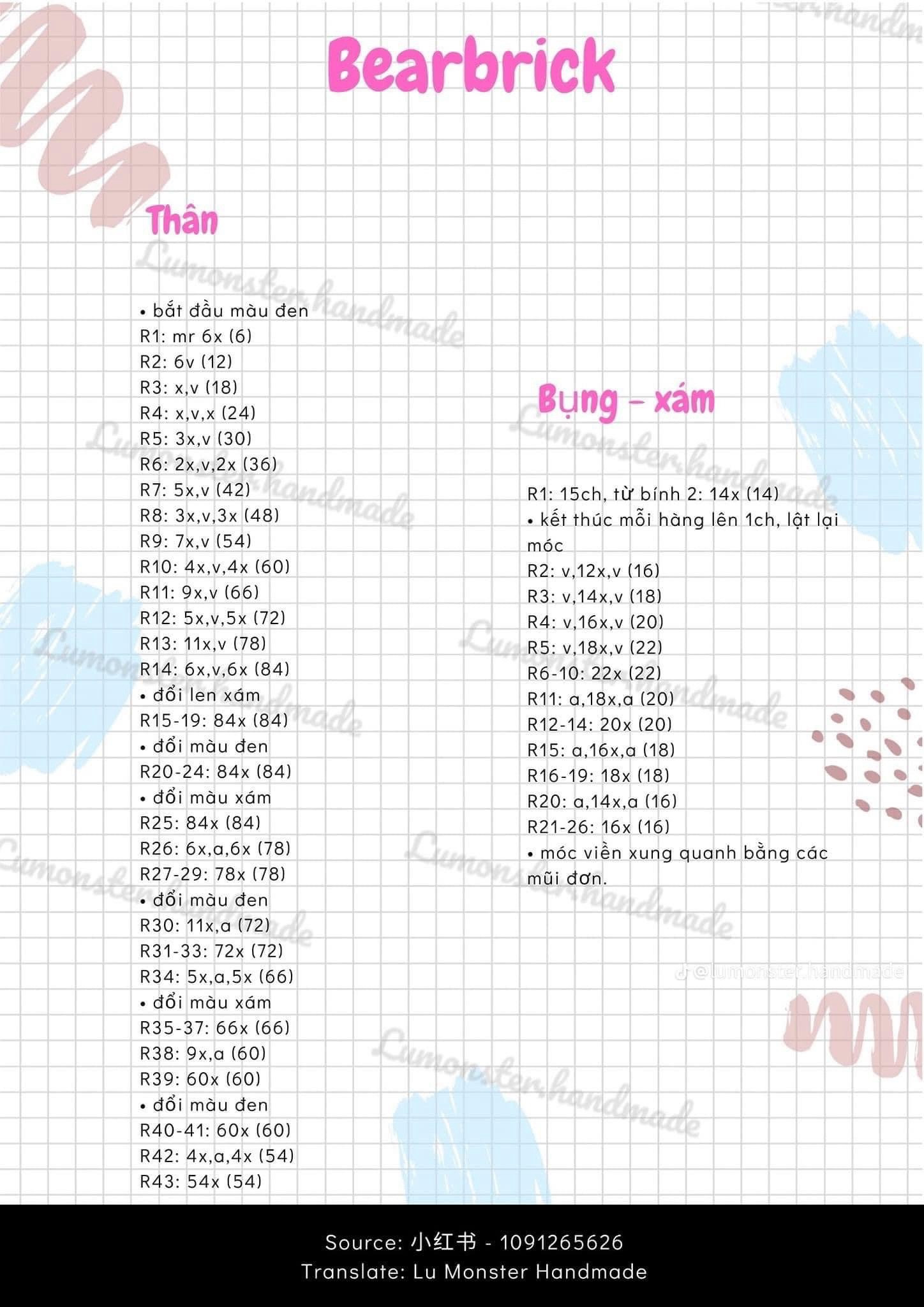 Chart móc bearbrick